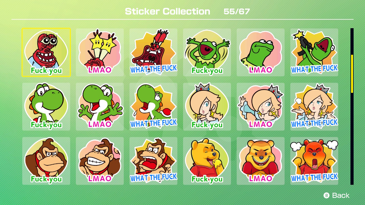 Mr. Krabs Stickers + SFX [Mario Party Superstars] [Mods]