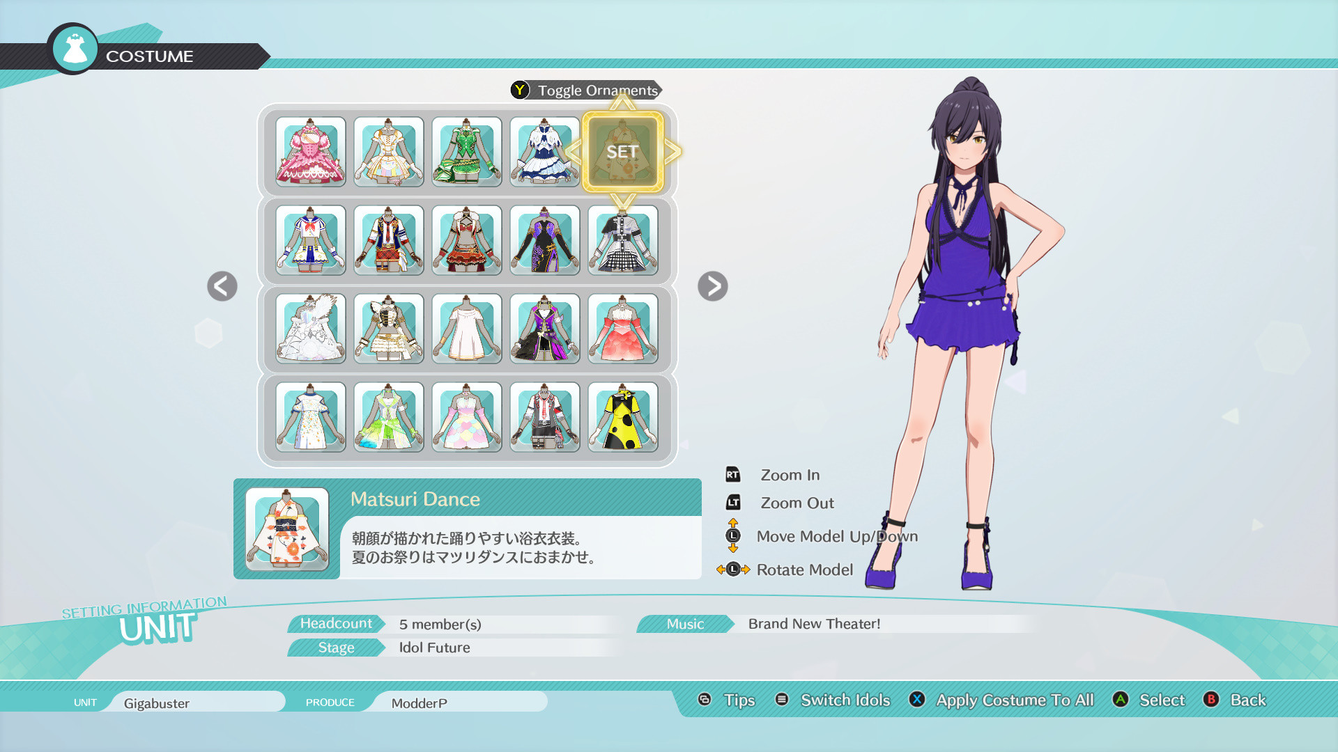 FFVIIR Tifa Purple Dress Over Matsuri Dance [THE IDOLMSTER STARLIT