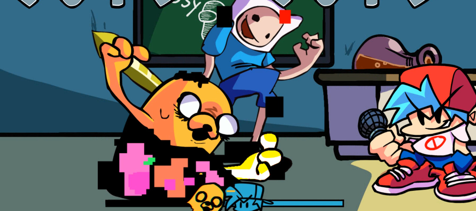 I redesigned finn and jake sprites from the pibby fnf mods, lol : r/Pibby