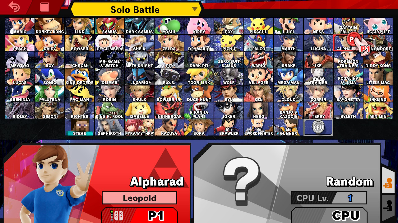 Alpharad [super Smash Bros. Ultimate] [mods]