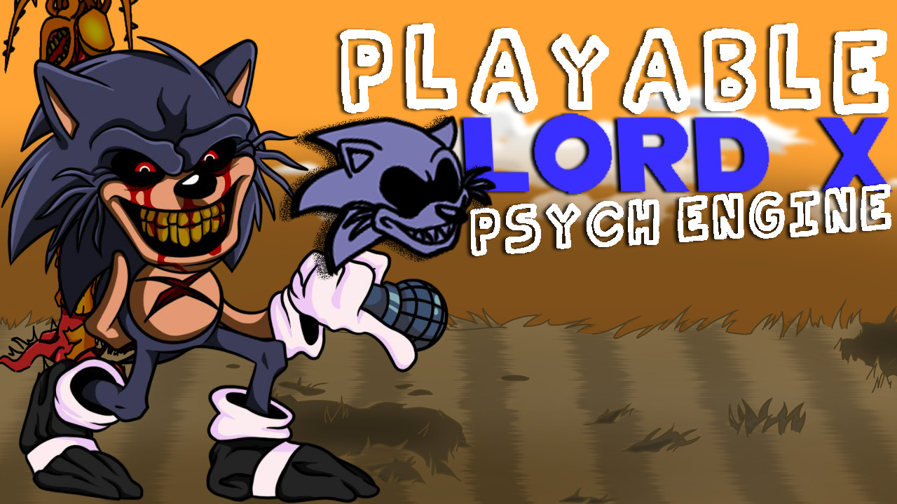 Playable LORD X (NEW VERSION) on Psych Engine [Friday Night Funkin'] [Mods]