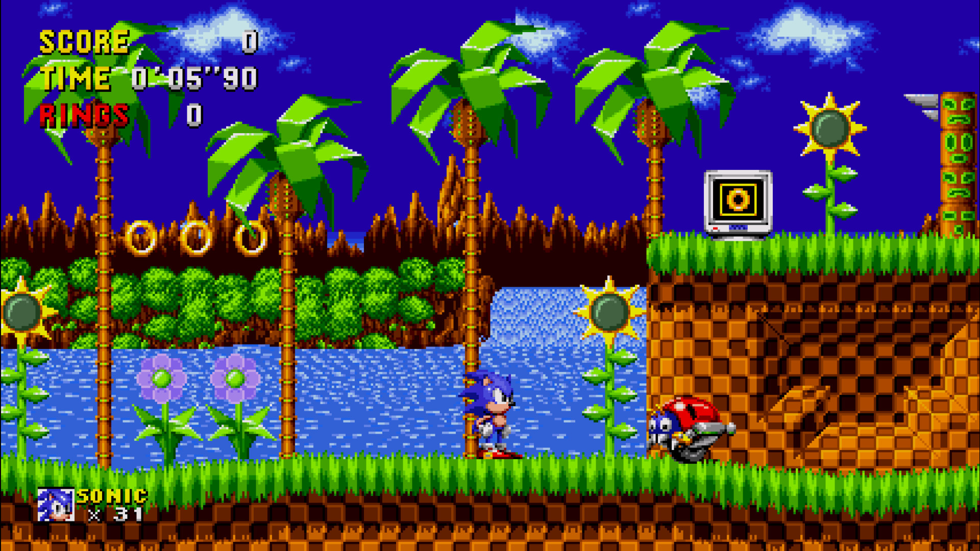 Sega Genesis / 32X - Sonic the Hedgehog - Green Hill Zone Objects - The  Spriters Resource