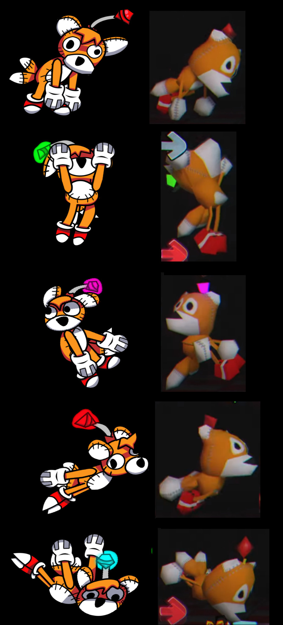 Remade soulless tails doll sprites. : r/FridayNightFunkin