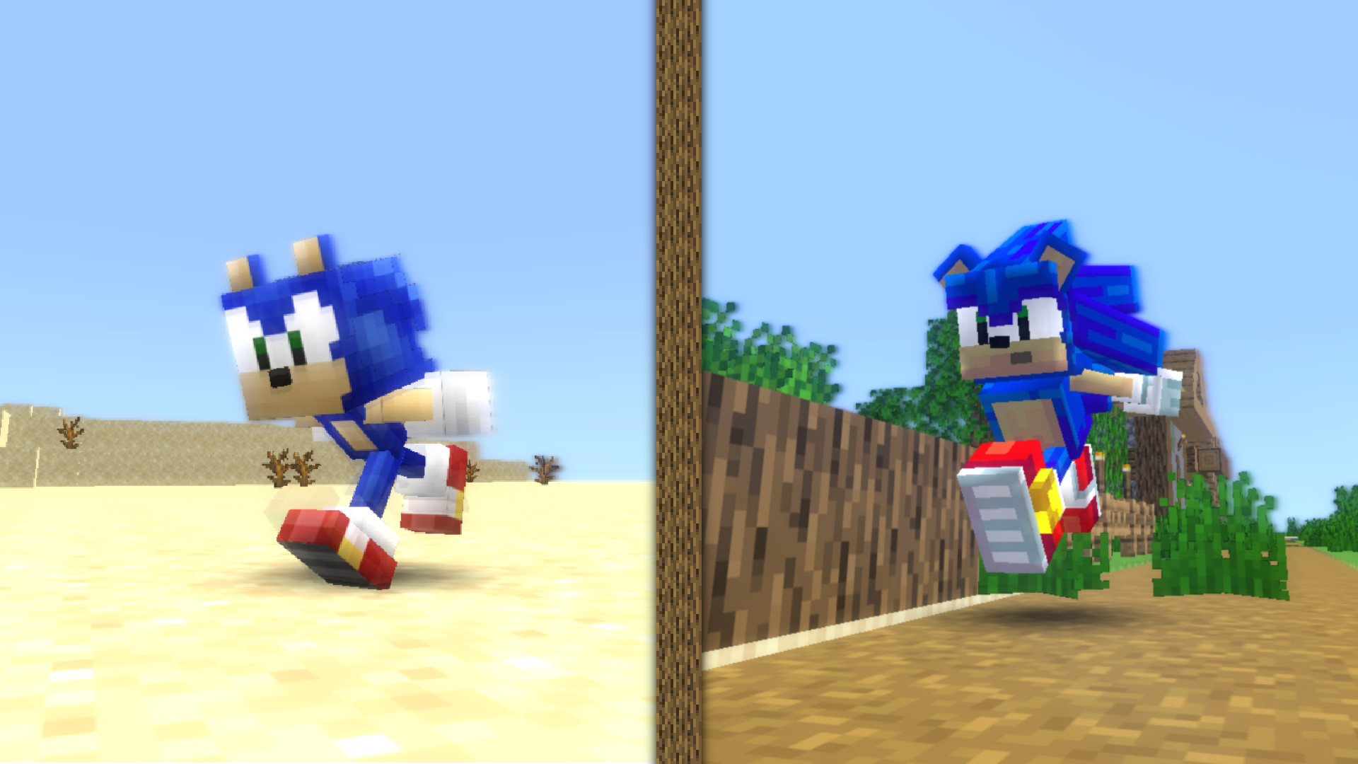 All Sonic The Hedgehog Official Minecraft DLC Skins! 