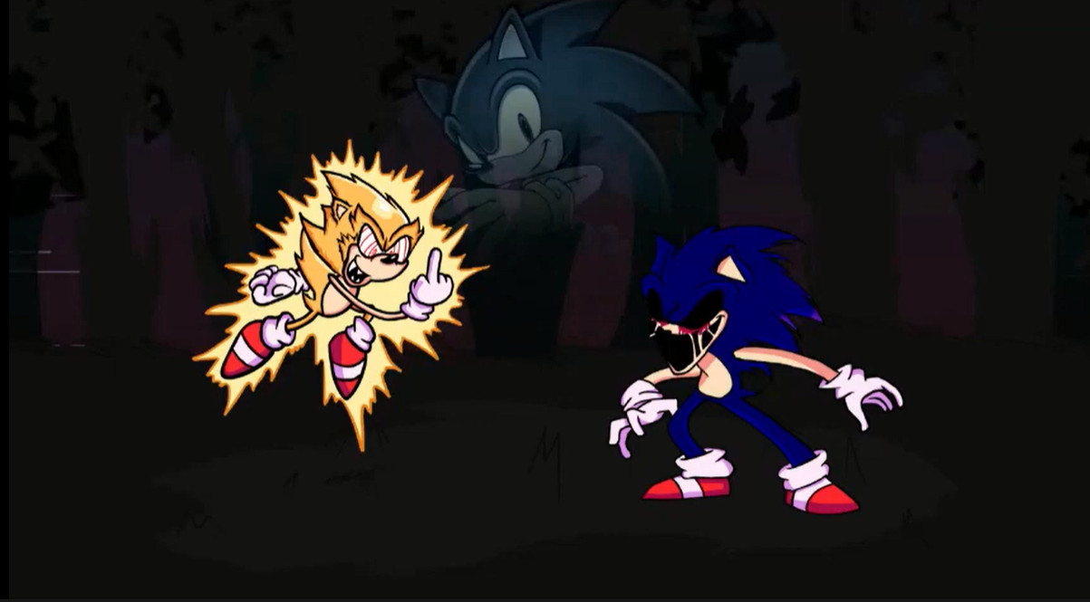 Since Fleetway Super Sonic roasted Sonic.exe and Majin Sonic, here are  concept roasts to other characters from his mod as well as the two other  Sonic mods collaborating. (Try to guess the