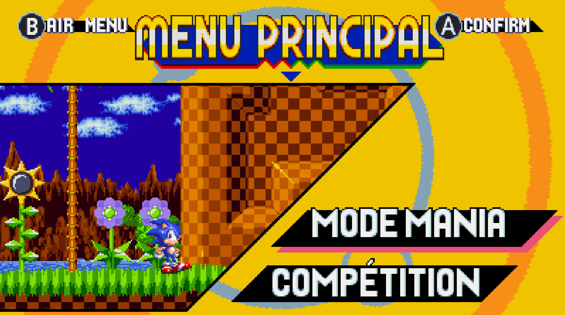 sonic 3 air sonic mania menu