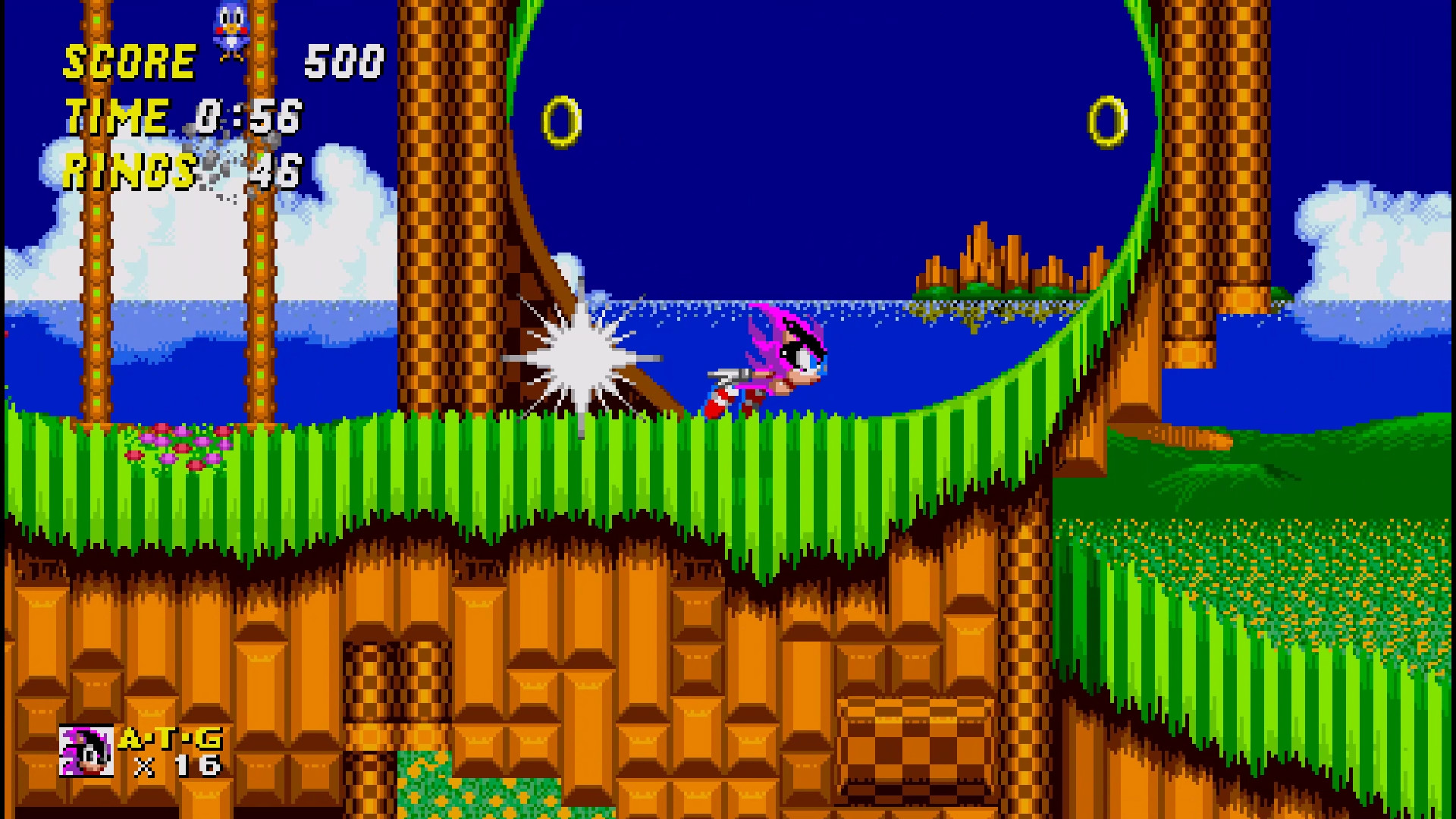 Ashura the Glitchhog in Sonic 2 [Sonic the Hedgehog 2 (2013)] [Mods]