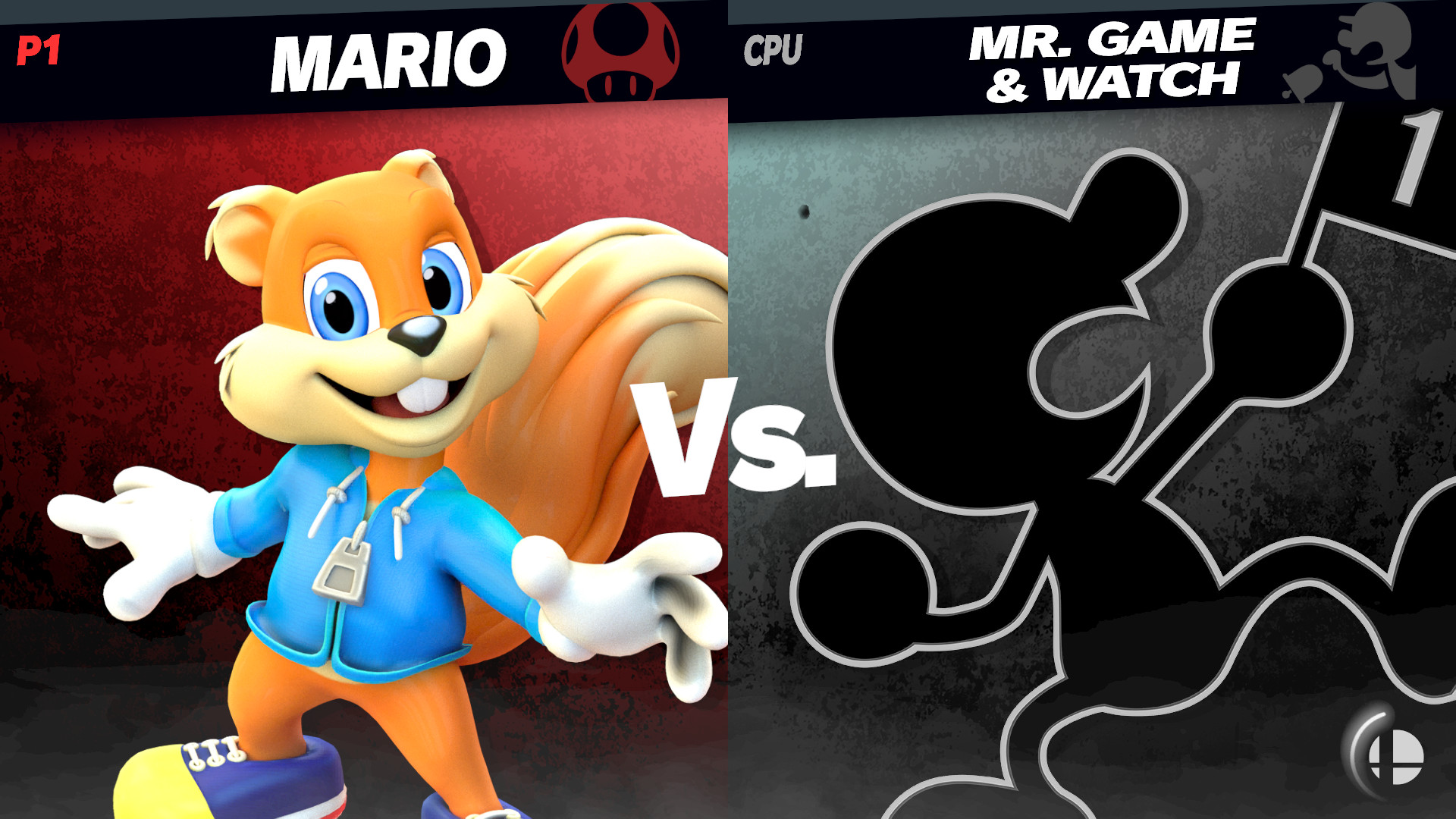 Conker will probably never be officially in Super Smash Bros., but he and  Wolf are now playable in the Smash Remix mod