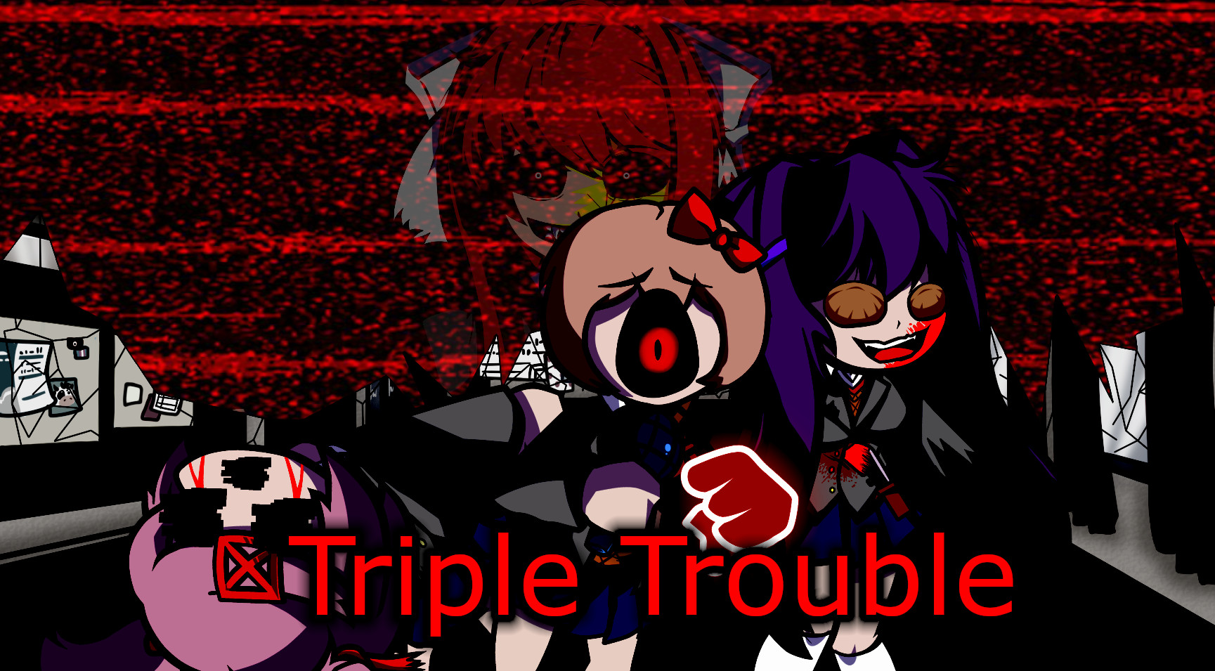 Download) FNF Triple Trouble But Doki Doki TakeOver Android/PC