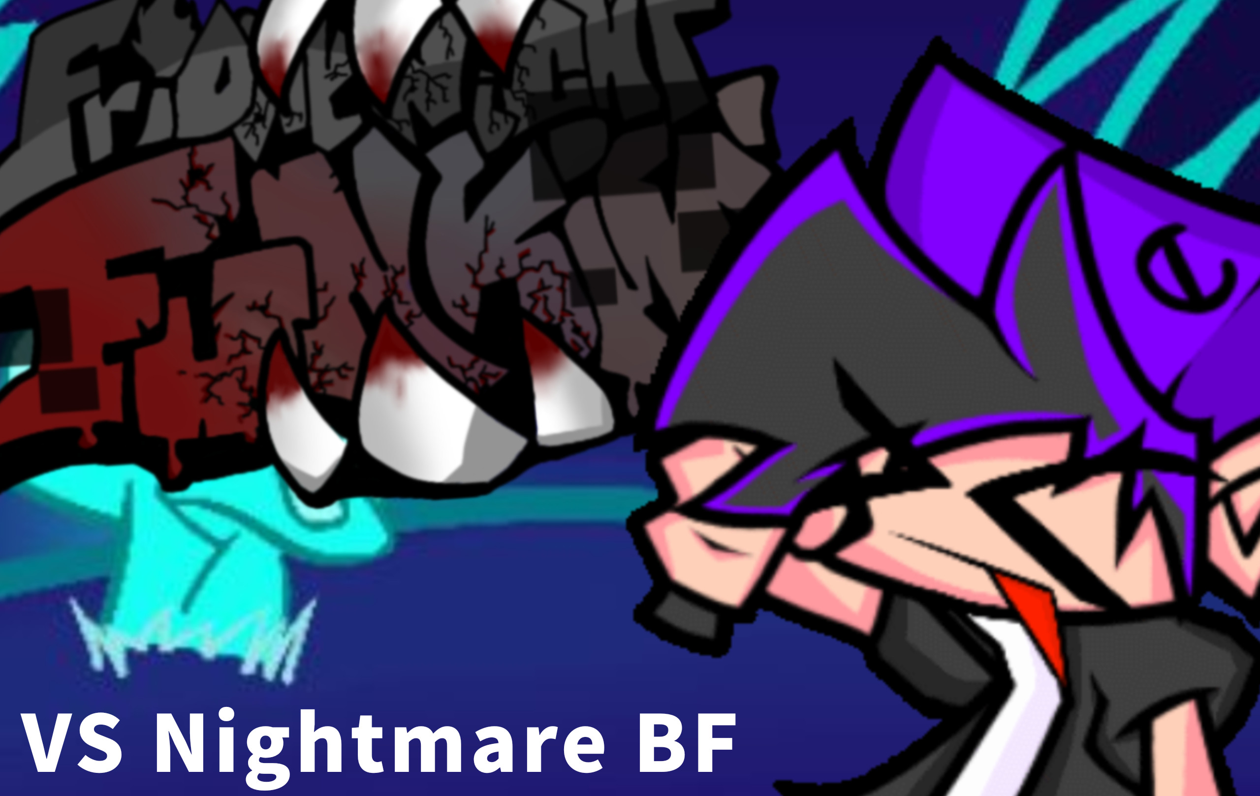 VS nightmare BF! [Friday Night Funkin'] [Mods]