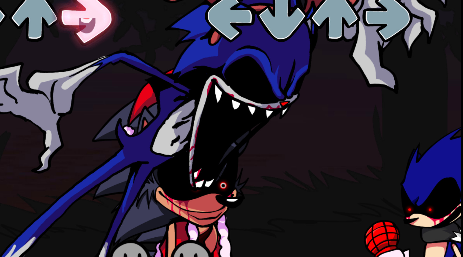 Pain Majin Sonic (reskin) [Friday Night Funkin'] [Mods]