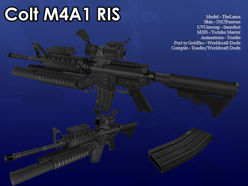 Toadie M4A1 RIS Animation Mod for Half-Life | HL Mods
