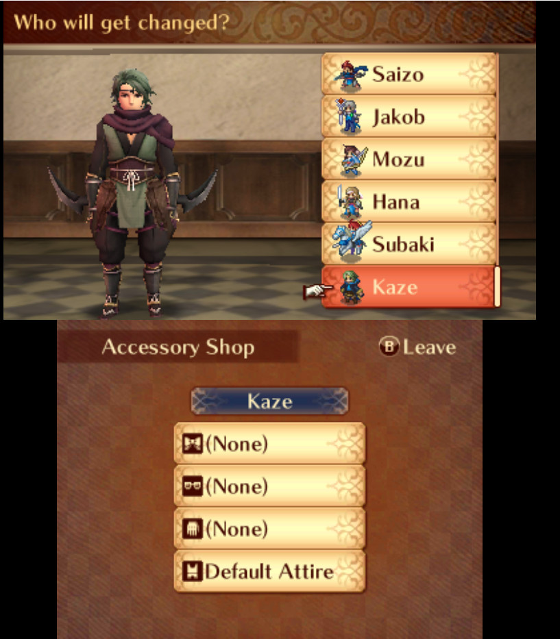 Accessory for default attire regardless of class [Fire Emblem Fates] [Mods]