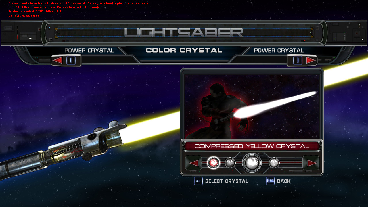 White Lightsaber Crystal (Yellow Replacement) [Star Wars The Force