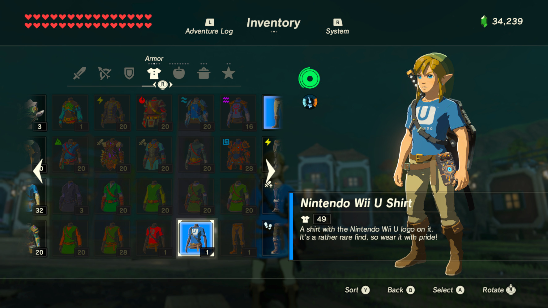 Rascacielos apelación Satisfacer Nintendo Wii U Shirt [The Legend of Zelda: Breath of the Wild (WiiU)] [Mods]