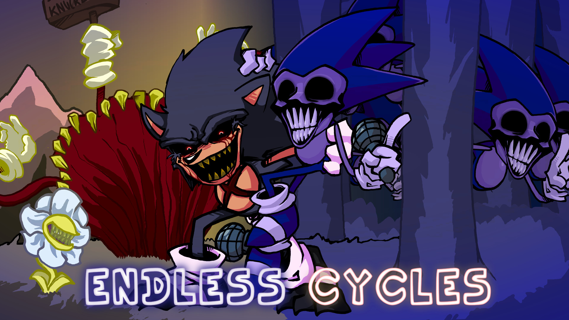 Endless Cycles Week 5 reskin (Lord X & Majin) [Friday Night Funkin'] [Mods]