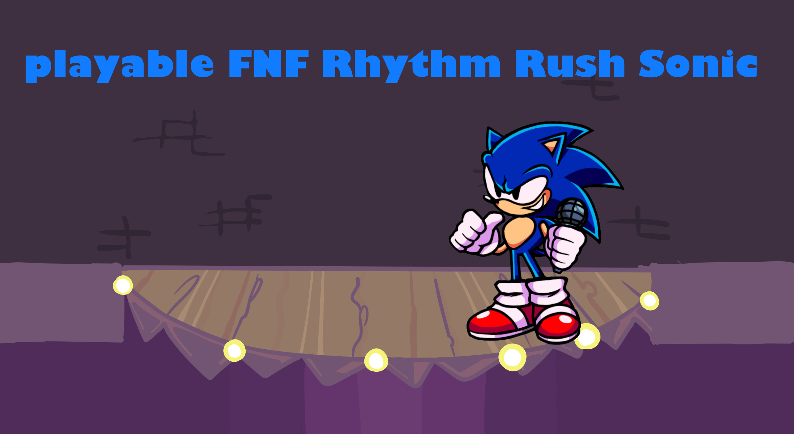 playable FNF Rhythm Rush Sonic [Friday Night Funkin'] [Mods]