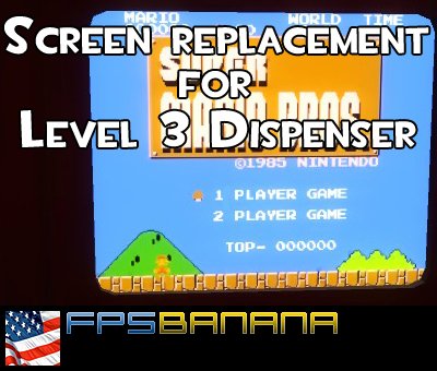 Mario screen for dispenser