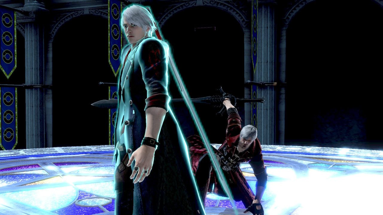 Nero (Devil May Cry 4) over Shulk [Super Smash Bros. Ultimate] [Mods]