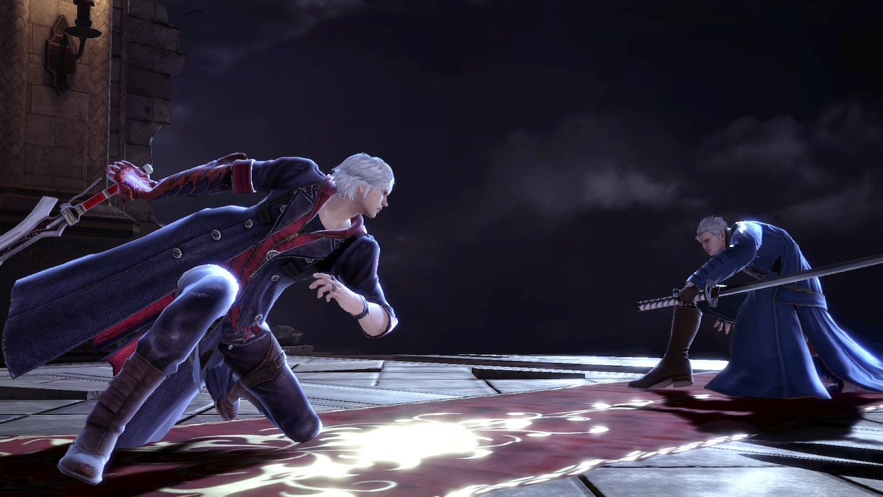 Nero (Devil May Cry 4) over Shulk [Super Smash Bros. Ultimate] [Mods]