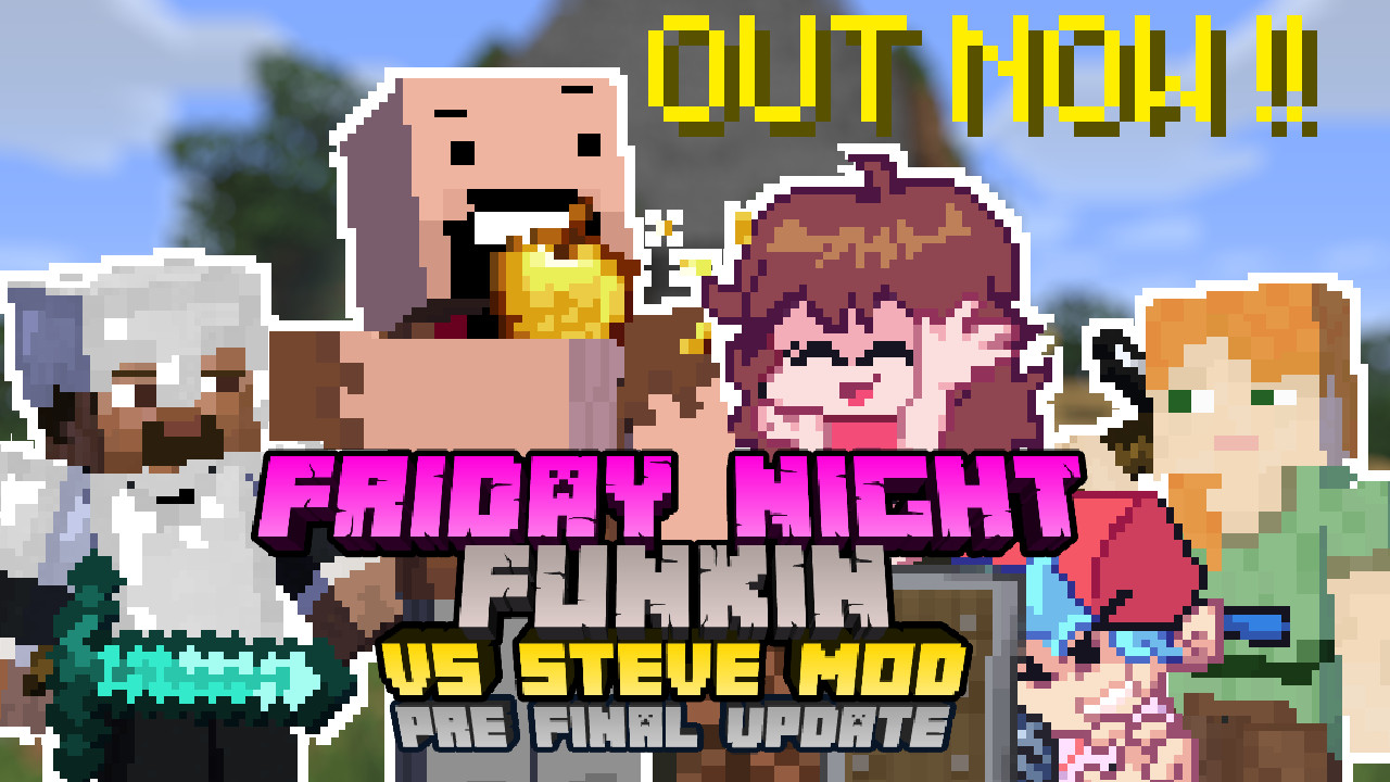 FNF mas é um mod de MINECRAFT (Friday Night Funkin) 