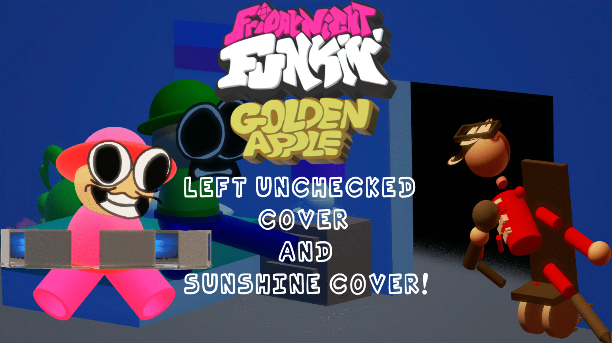 FNF Golden AppleLeft Unchecked and Sunshine Cover [Friday Night Funkin'] [Mods]