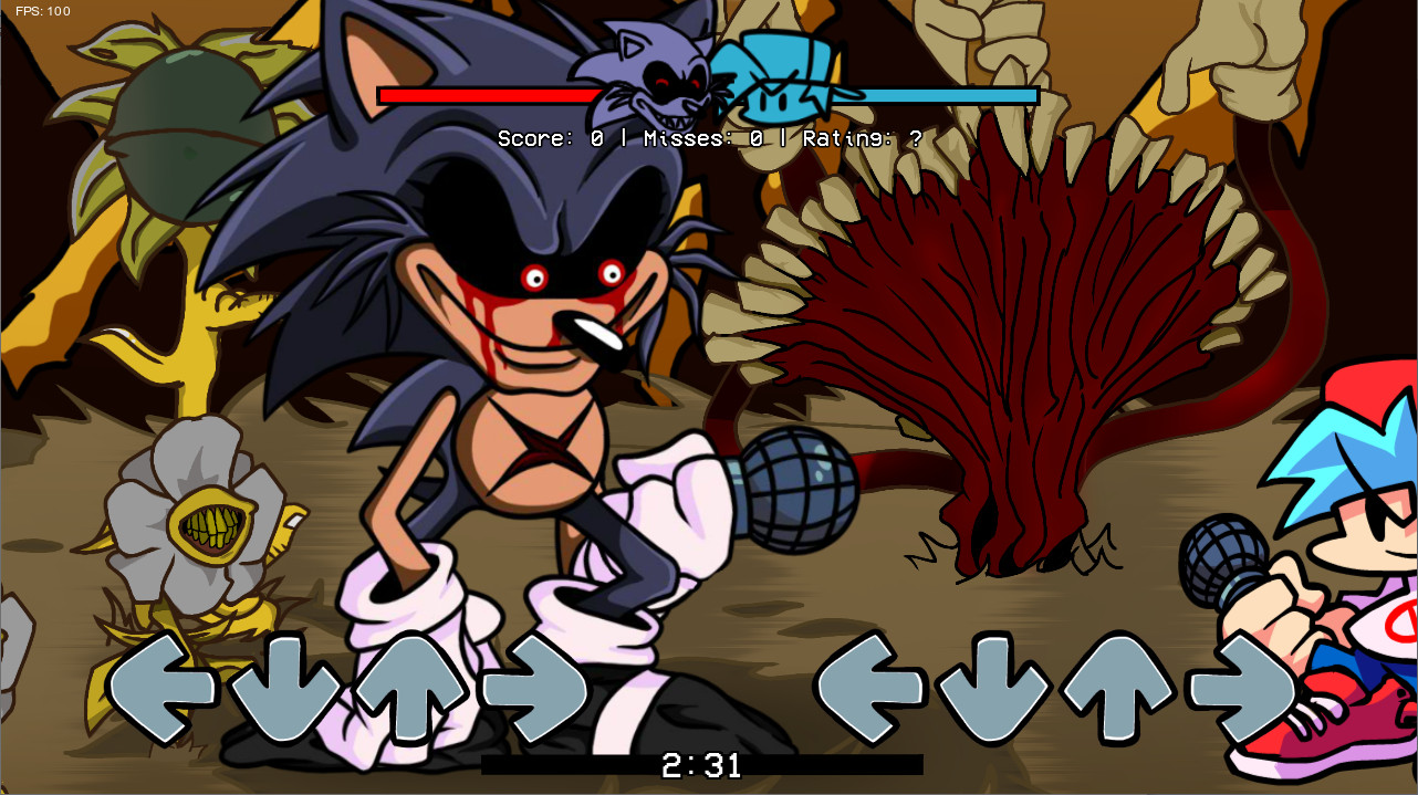 Post by Majin Sonic and Lord X in FNF Sonic.exe Test 4.0 comments