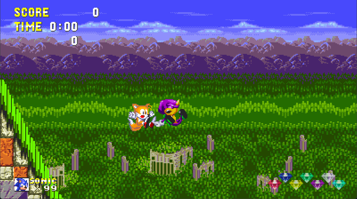 Espio The Chameleon in Sonic 3 style