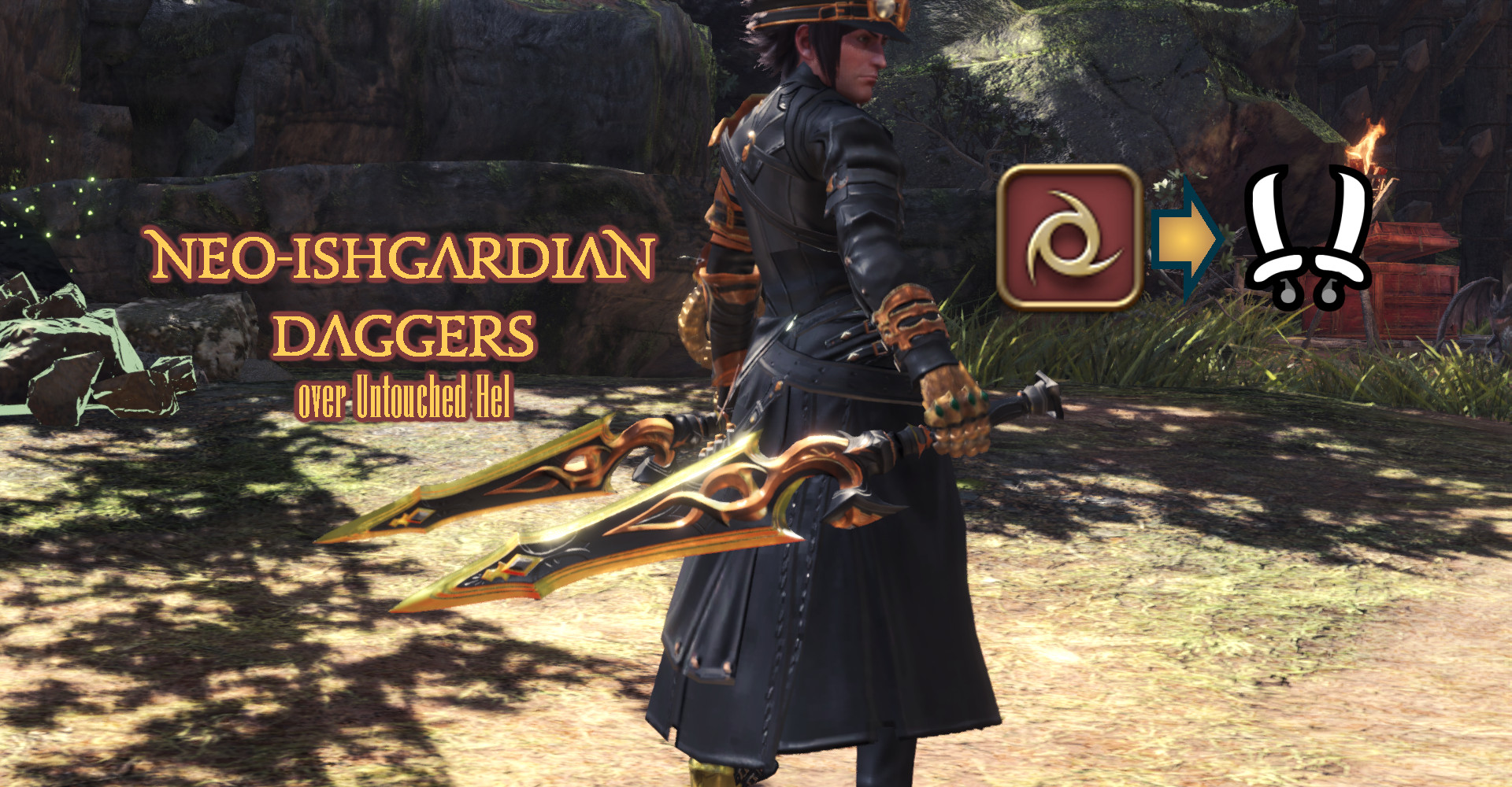 FFXIV Augmented NeoIshgardian Armor and Weapons [Monster Hunter World] [Mods]