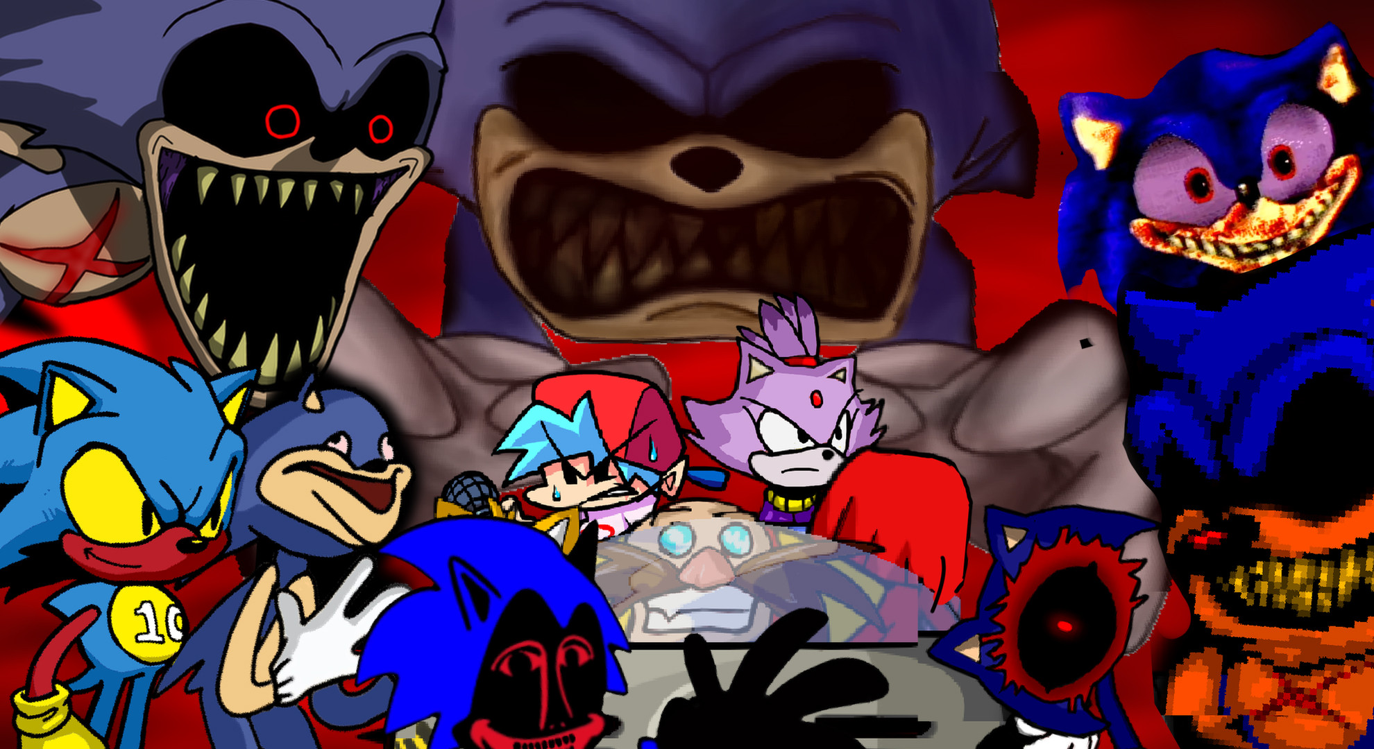 UPDATE 666)FNF' vs Sonic.exe (pc port) & friends [Friday Night Funkin']  [Mods]