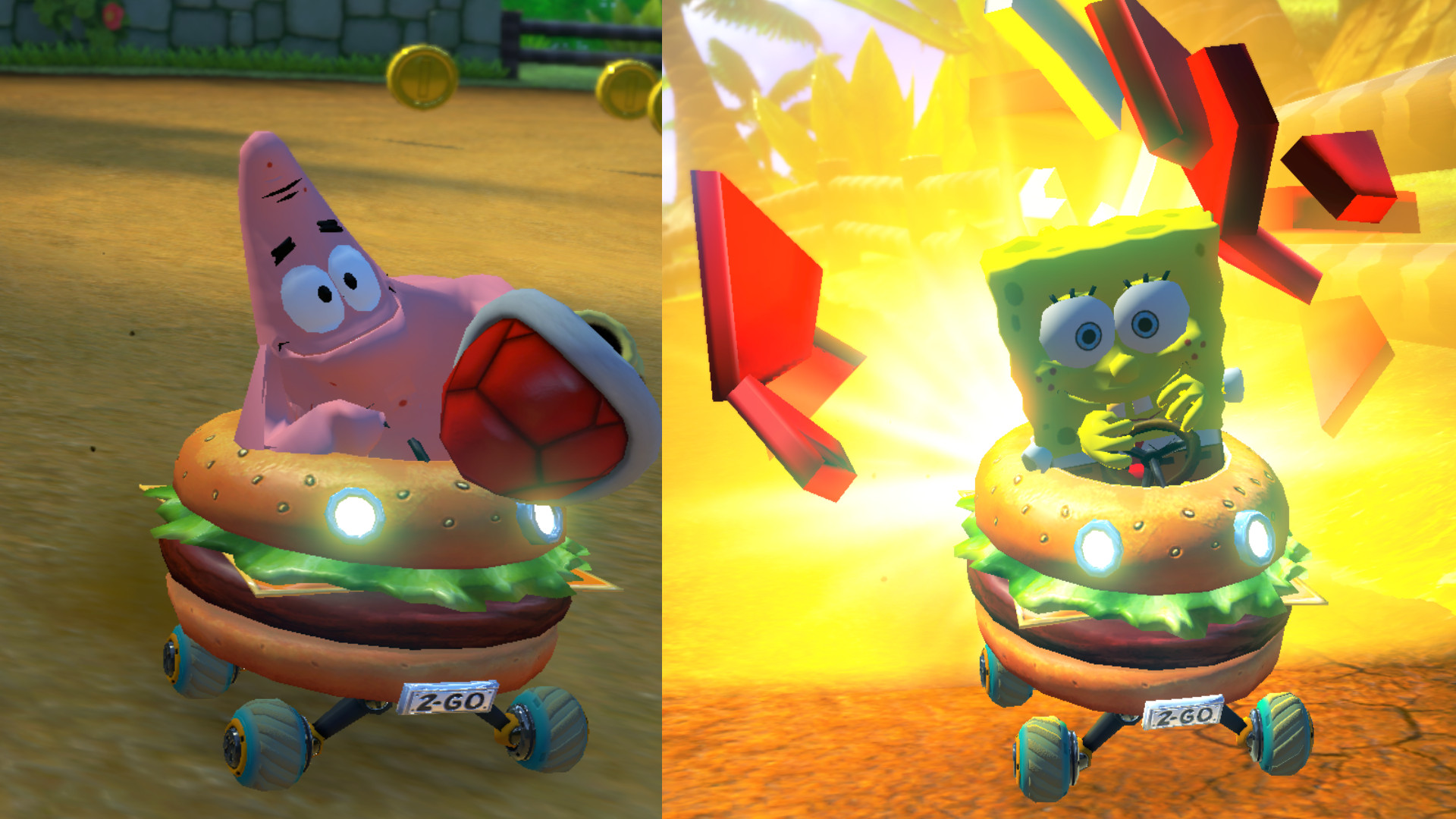 mario kart 8 spongebob