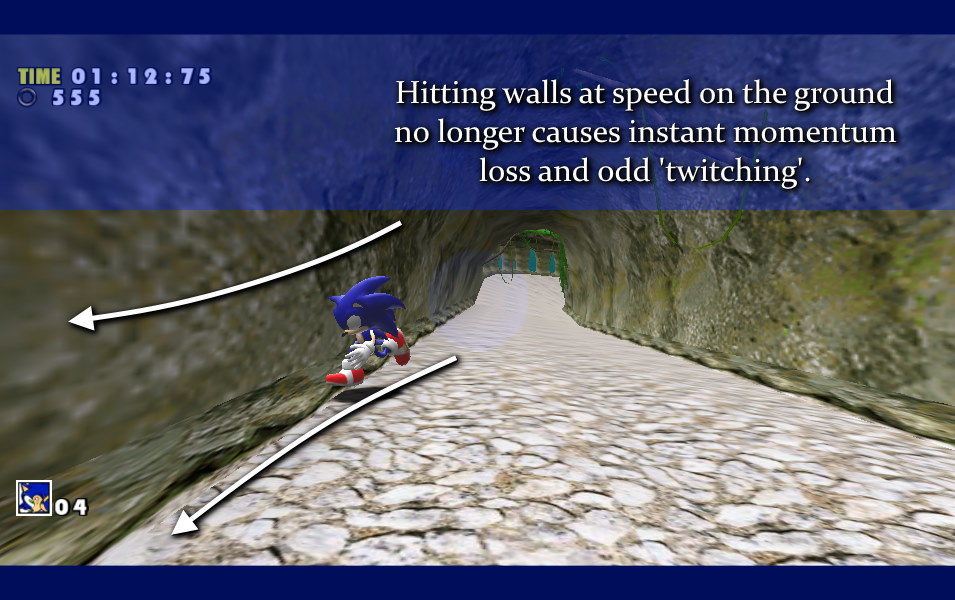 Smoother Wall Collisions [Sonic Adventure DX] [Mods]