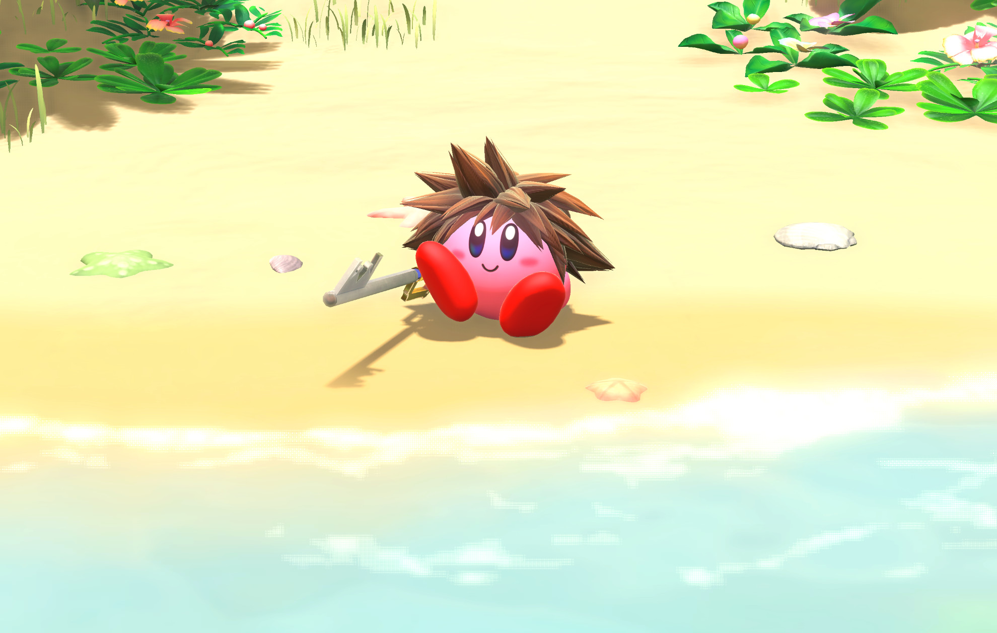 Sora Kirby + Keyblade [Kirby and the Forgotten Land] [Mods]