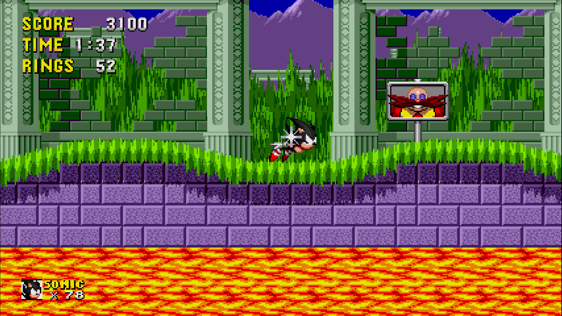 Dark Sonic in Sonic 2 (Hack) 