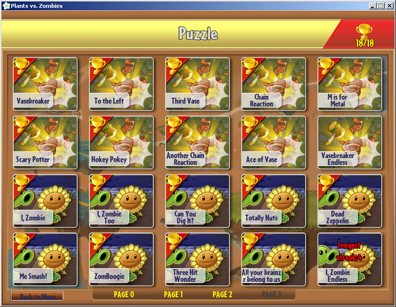 PLANTS VS ZOMBIES 2 - online puzzle