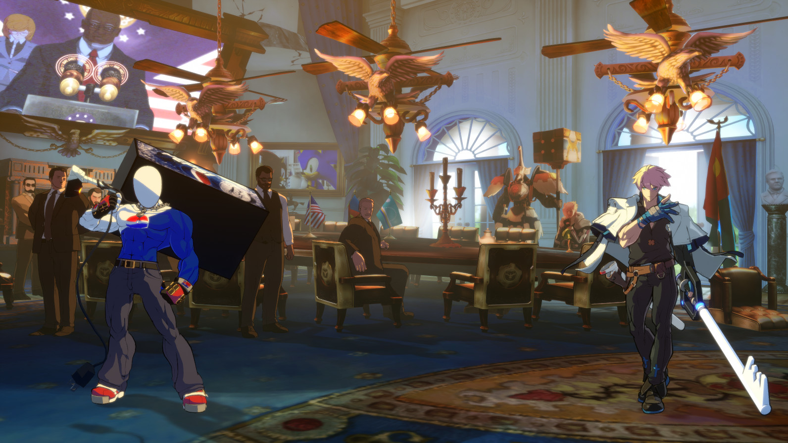 Sonic&Shadow WhiteHouse Photo Stage [GUILTY GEAR -STRIVE-] [Mods]