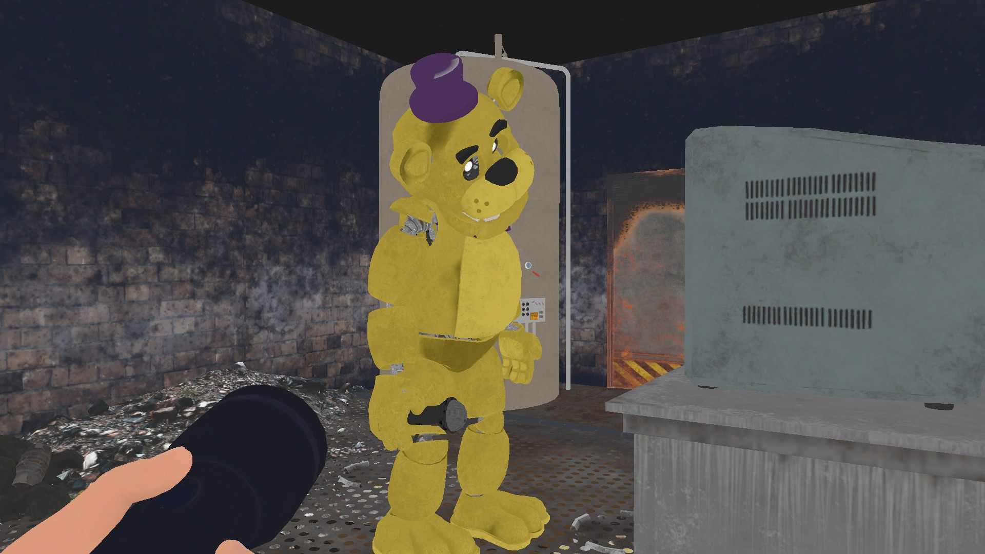 UCN Fredbear over Burntrap [Five Nights at Freddy's Security