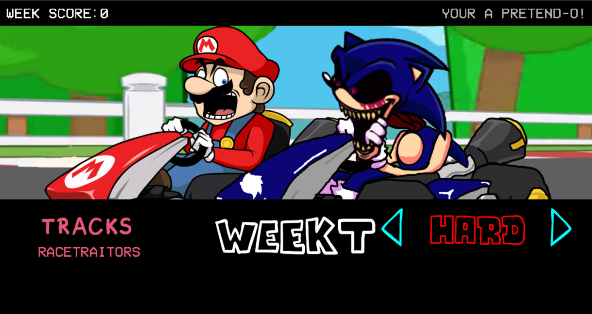 Race Traitors but R Mario and Sonic.exe Mod for Friday Night Funkin ...