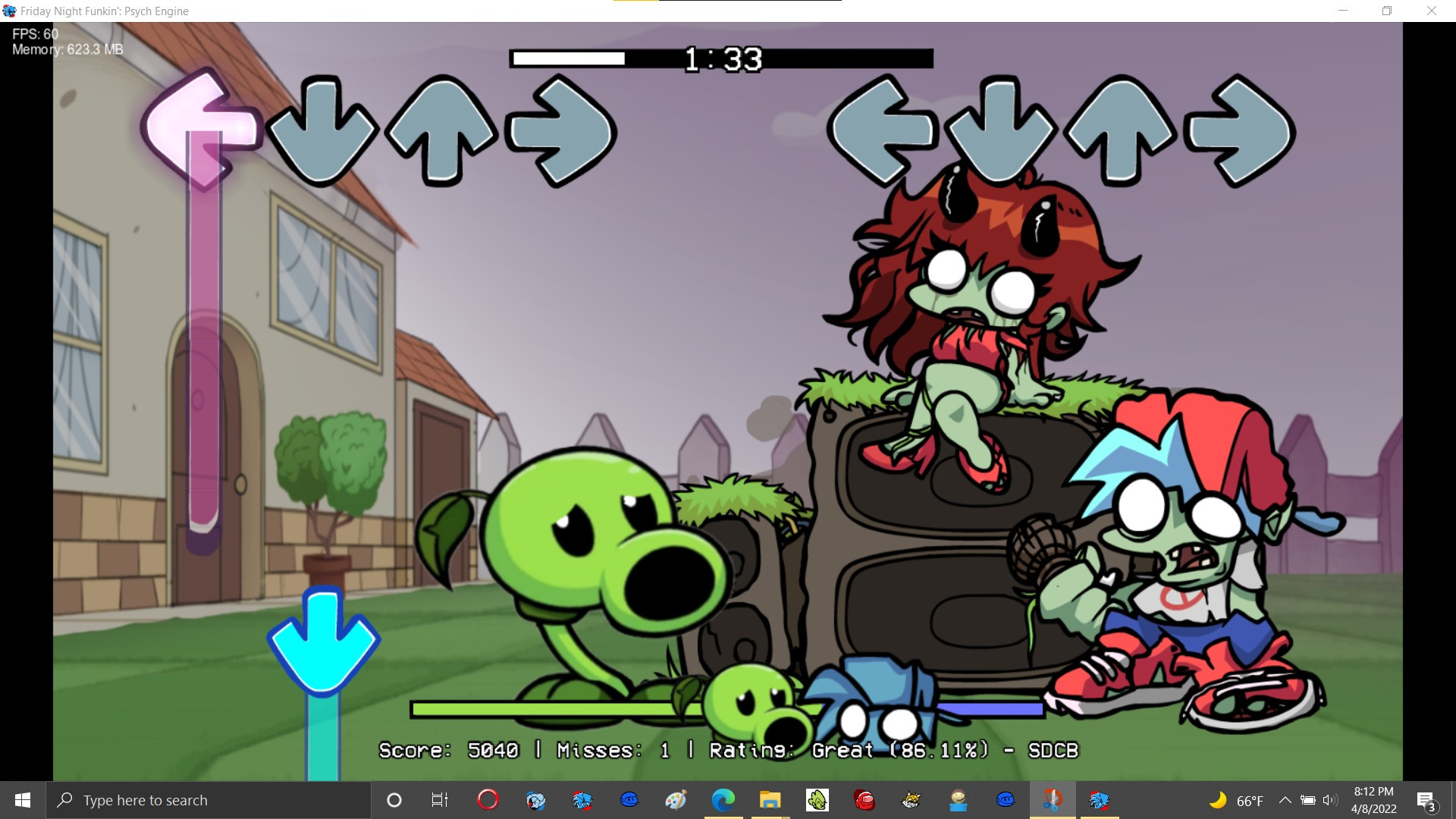 Peashooter Sings Chasing Remastered [Friday Night Funkin'] [Mods]