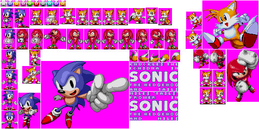 Early Style Sonic 1 Sprites in Sonic the Hedgehog 1