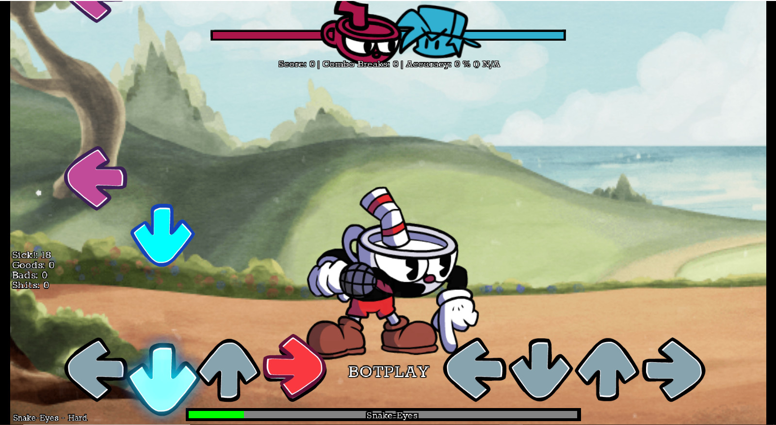 Playable Indie Cross Cuphead [Friday Night Funkin'] [Mods]