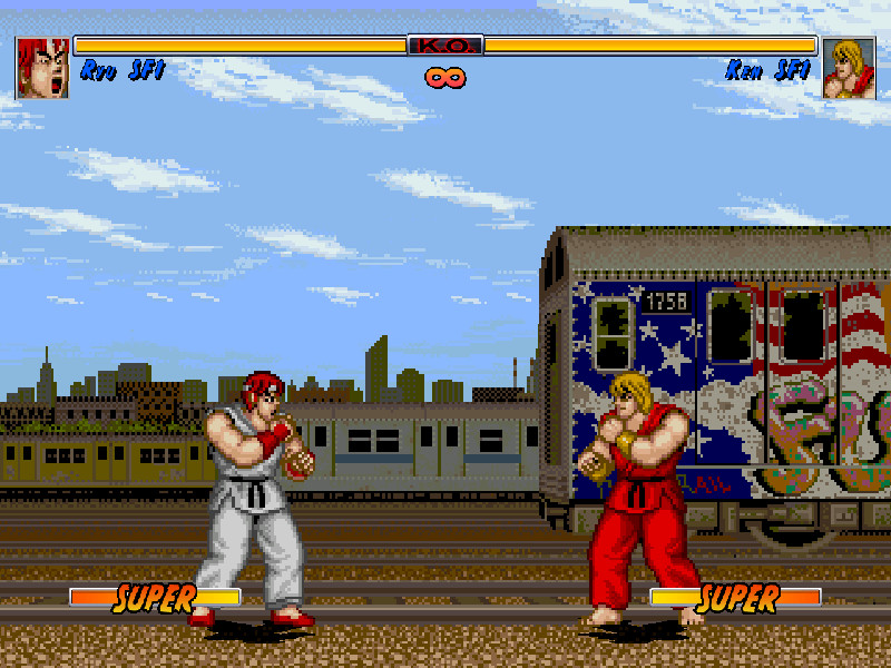 Street Fighter 1 (Arcade) China Stage 1: Ryu vs. Lee 