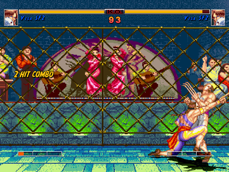 Novos combos contra chefe Vega de Street Fighter II