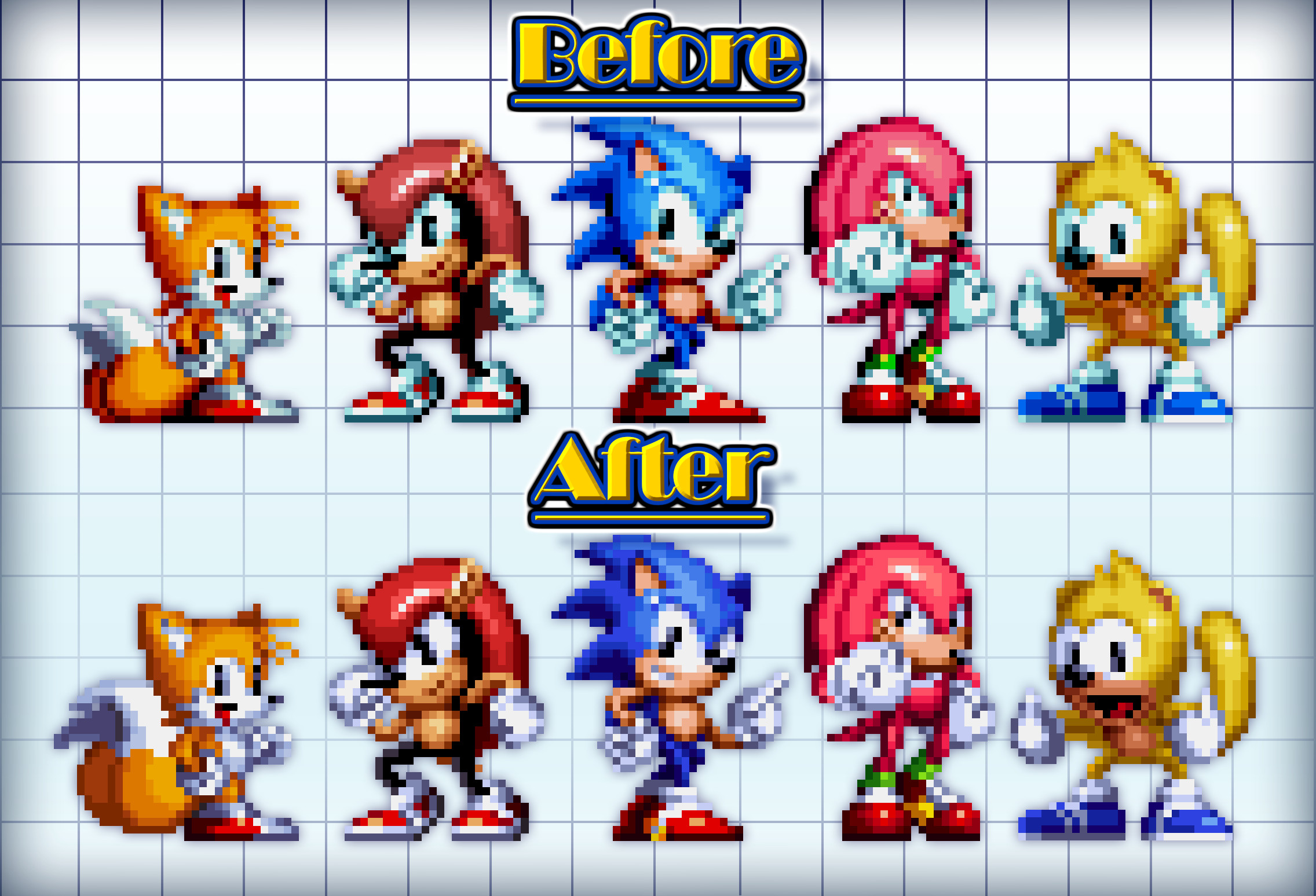 Sonic Mania Plus 4x6 Inch Glossy Prints Stylized Characters 