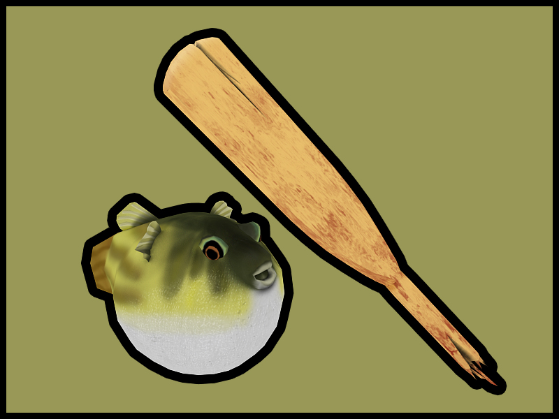 Pufferfish & Broken Oar