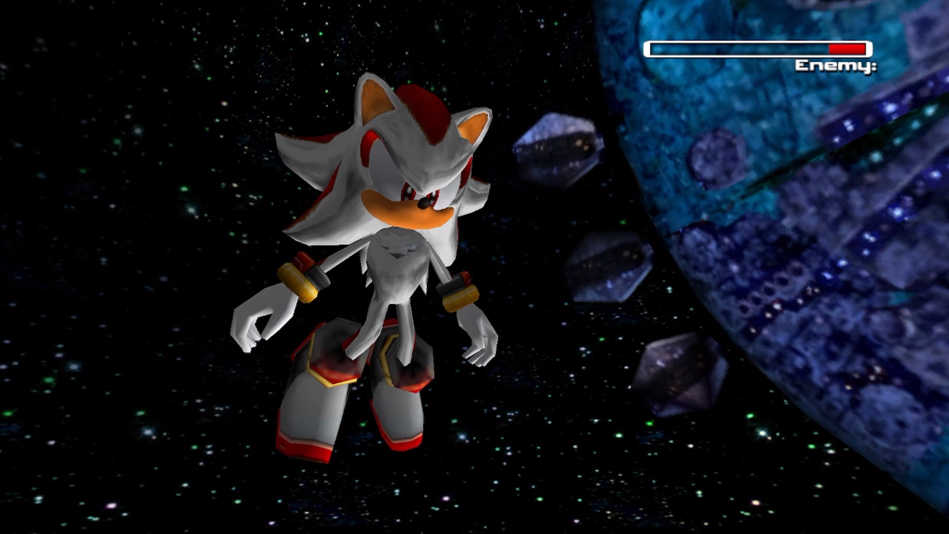 Apparently, Super Shadow was originally supposed to be silver-colored in Sonic  Adventure 2