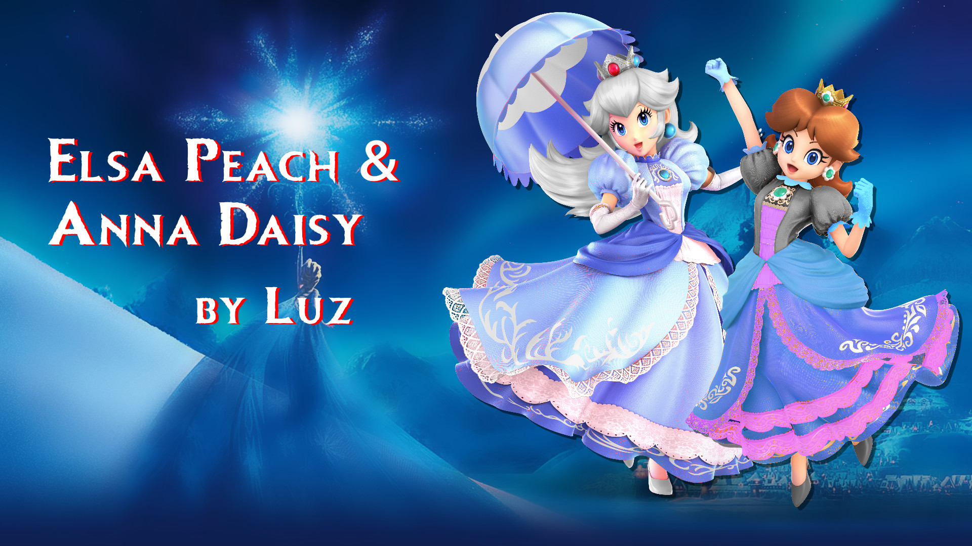 Anna and Elsa Peach/Daisy [Super Smash Bros. Ultimate] [Mods]