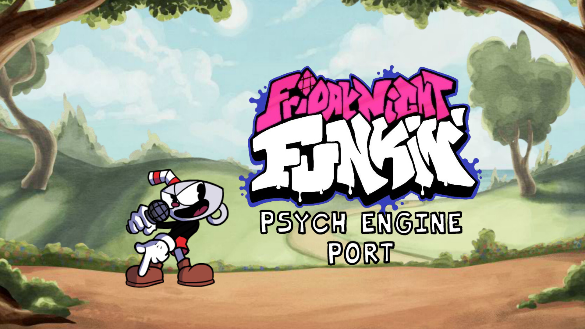 Инди кросс играть. FNF indie Cross Cuphead Psych engine Port. Human: Fall Flat Cuphead a way out serious Sam:. Psych engine phantomuff difficult font.