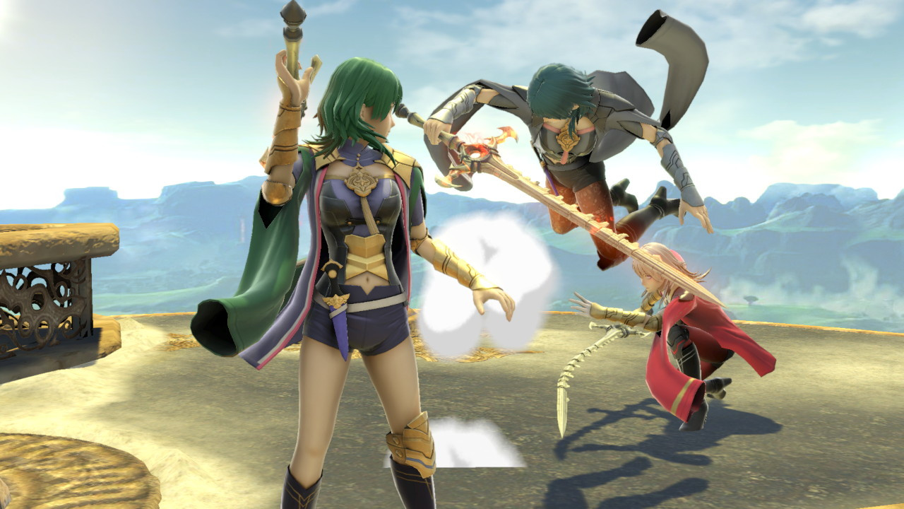 Aloy (Horizon Zero Dawn) over Byleth [Super Smash Bros. Ultimate] [Mods]