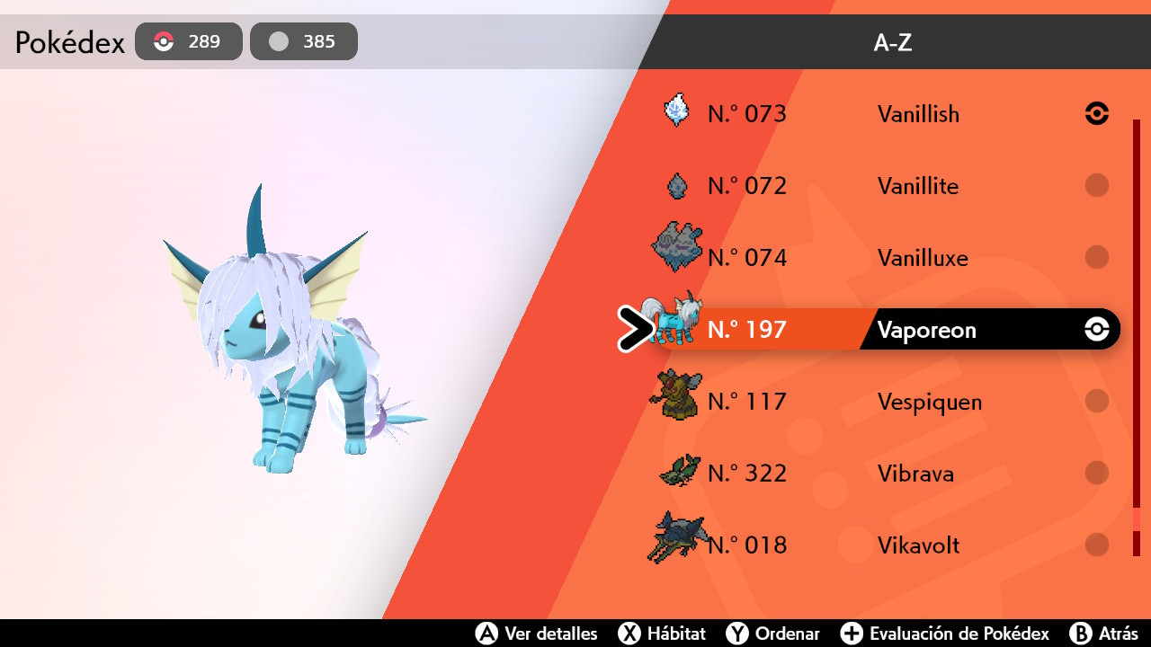 Vaporeon  Pokédex